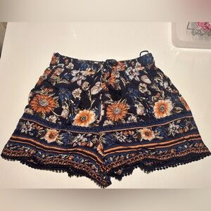 Francesca’s Navy Drawstring Shorts by Blue Rain